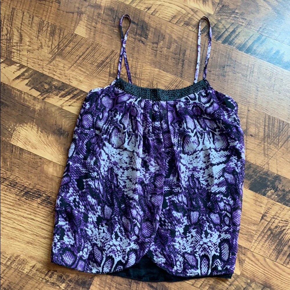 Charlotte Russe • Purple/Black Tank Top Blouse • M